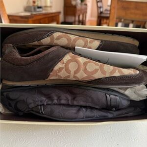 Coach Brown and Tan Loafers